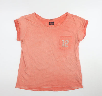 Womens UK Size S Superdry Pink Basic T-Shirt