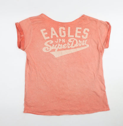 Womens UK Size S Superdry Pink Basic T-Shirt