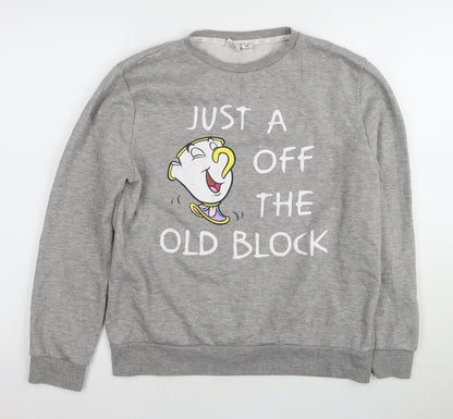 Womens UK Size M Disney Grey Pullover Sweatshirt