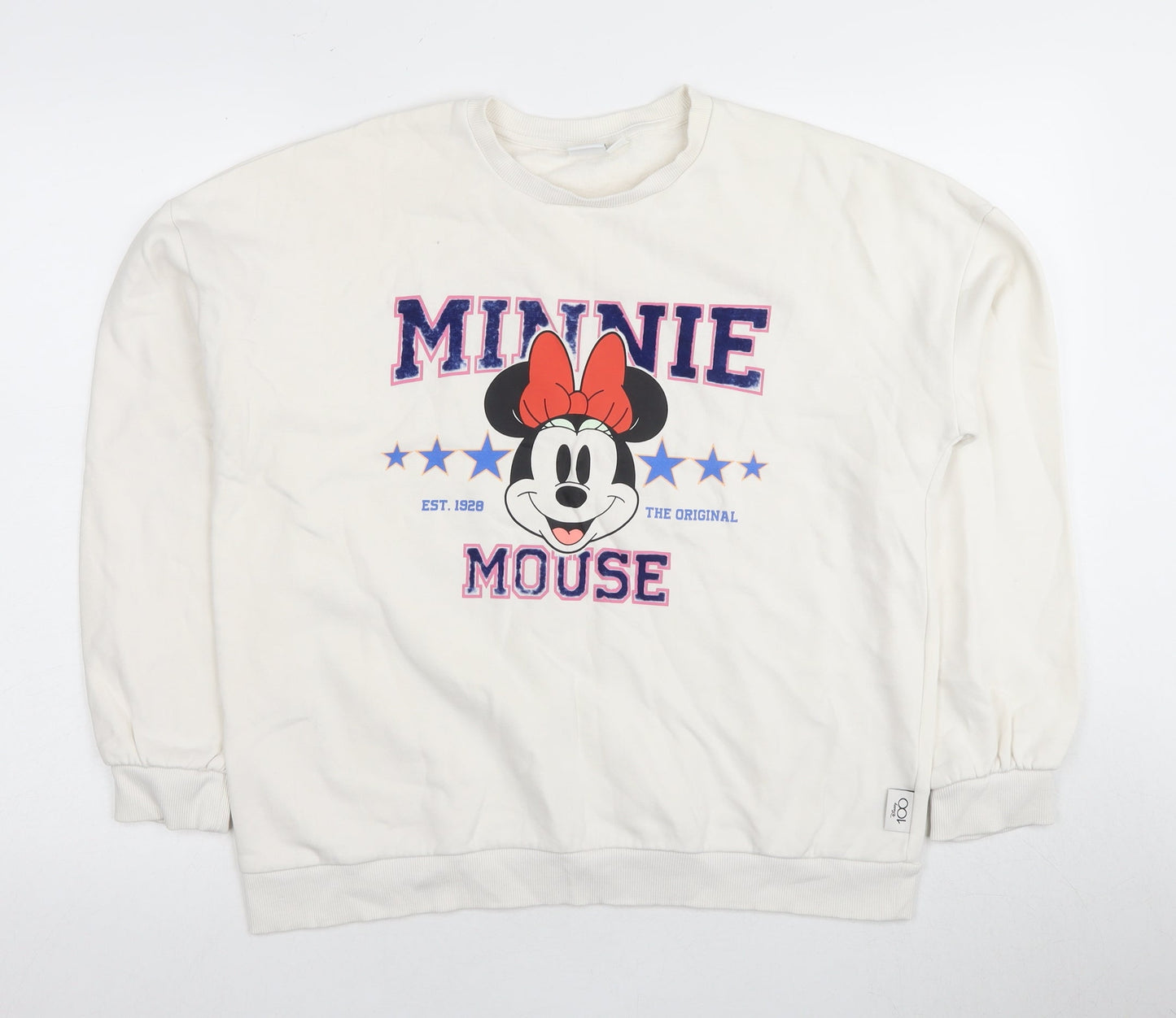 Marks and Spencer Teens Ivory Minnie Mouse Sweatshirt - Size 10