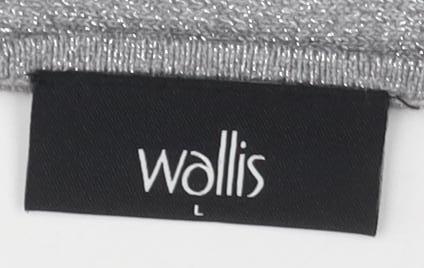 Womens UK Size L Wallis Silver Pullover Jumper