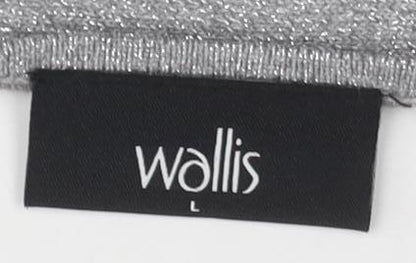 Womens UK Size L Wallis Silver Pullover Jumper