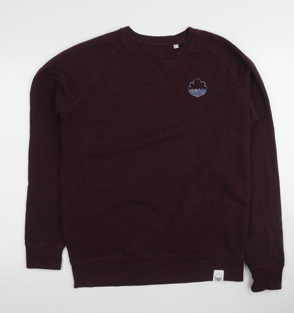 Mens UK Size L Stanley/Stella Purple Pullover Sweatshirt