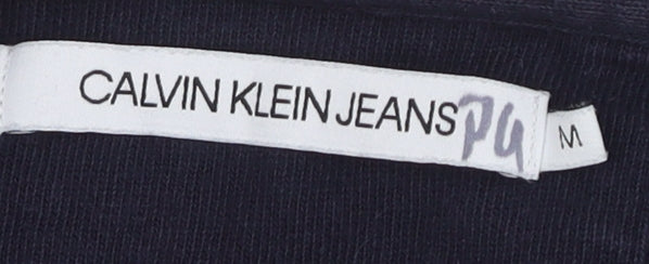 Calvin Klein Jeans Men's Blue Long Sleeve Polo M