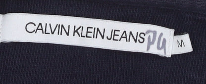 Calvin Klein Jeans Men's Blue Long Sleeve Polo M
