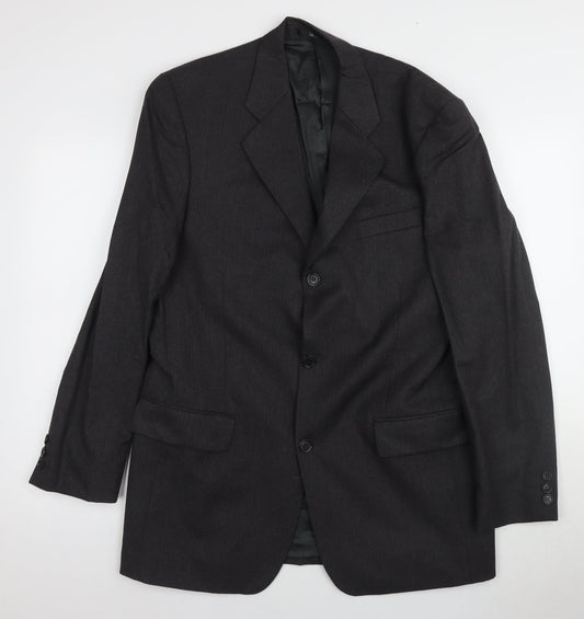 Mens UK Size L Ciro Citterio Regular Black Suit Jacket