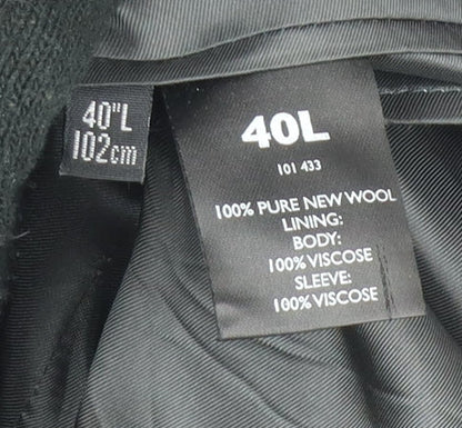Mens UK Size L Ciro Citterio Regular Black Suit Jacket