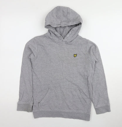 Lyle & Scott Boys Grey Pullover Hoodie Size 9/10