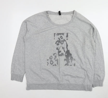 Vero Moda Grey Logo Women's Pullover Sweatshirt L