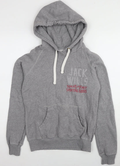 Womens UK Size 10 Jack Wills Grey Pullover Hoodie