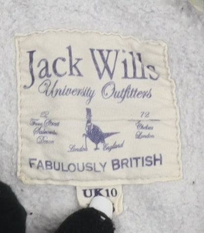 Womens UK Size 10 Jack Wills Grey Pullover Hoodie