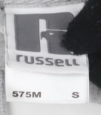 Unisex Adults UK Size S Russell Grey Pullover Hoodie