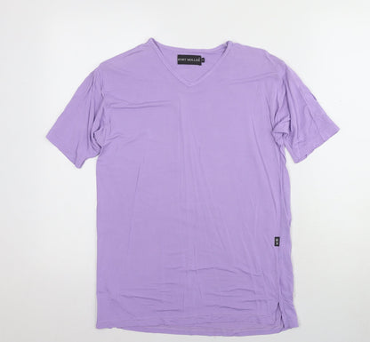 Kurt Muller Unisex Purple T-Shirt, Size S, V-Neck Jersey