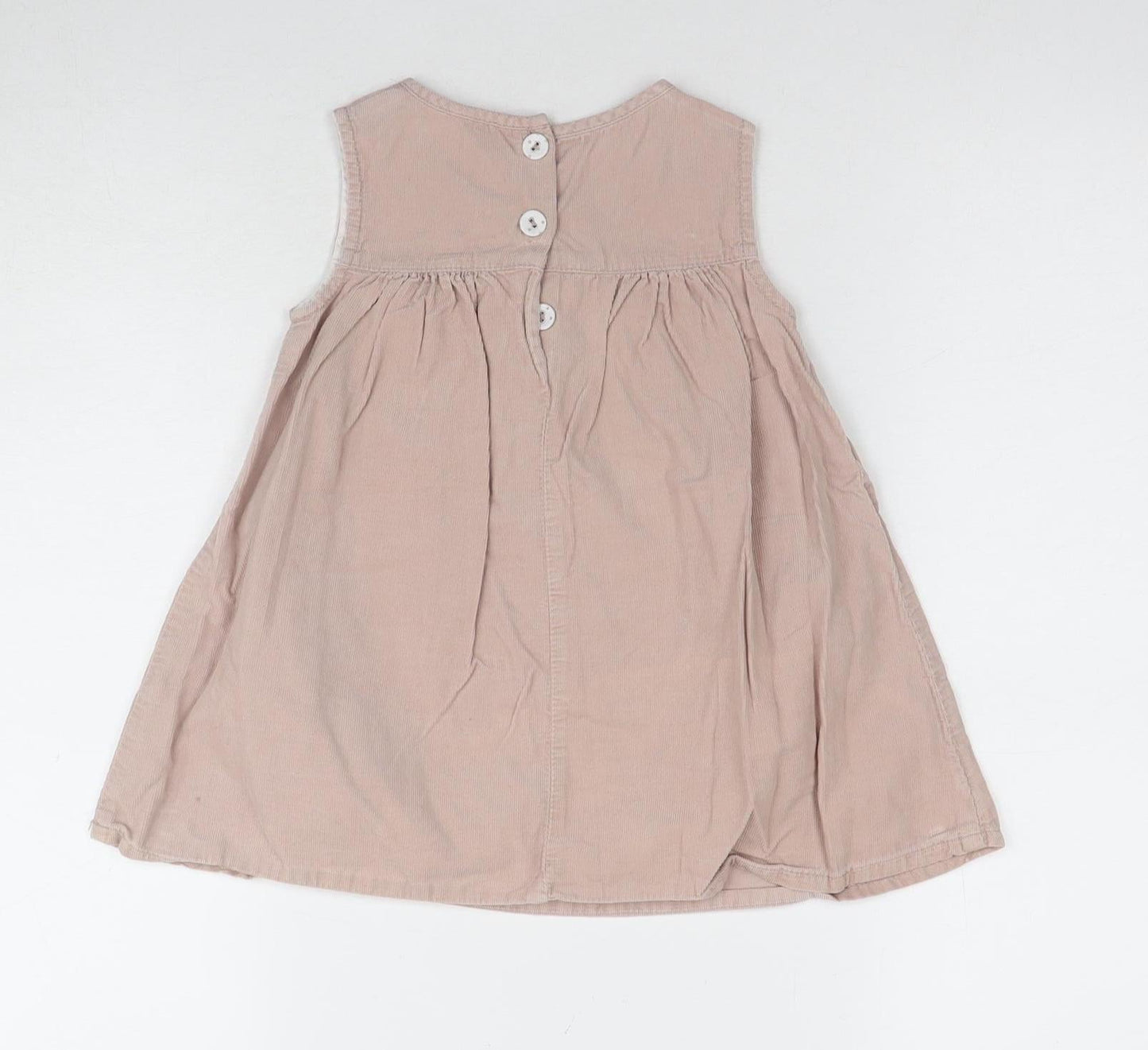 Debenhams Girls Pink A-Line Cotton Dress 18-24 Months
