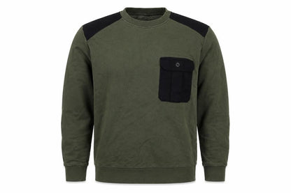 OLOW Men's Green Pullover Sweatshirt with Pocket - Size L