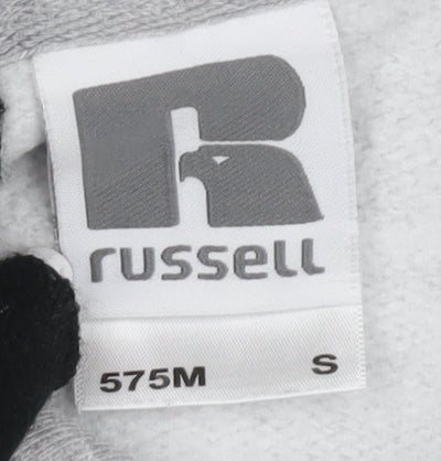 Unisex Adults UK Size S Russell Grey Pullover Hoodie