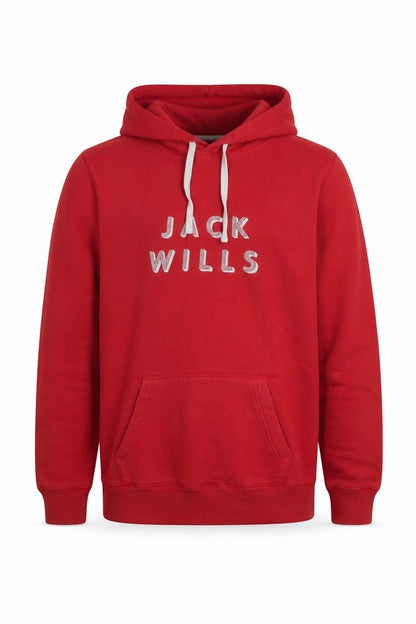Mens UK Size M Jack Wills Red Pullover Hoodie