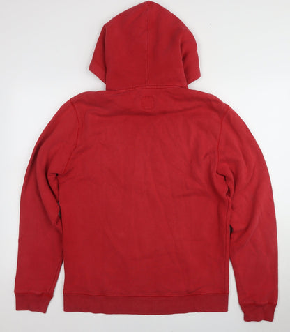 Mens UK Size M Jack Wills Red Pullover Hoodie