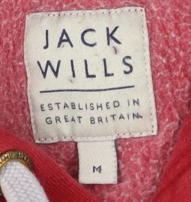 Mens UK Size M Jack Wills Red Pullover Hoodie