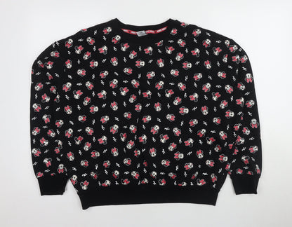 Womens UK Size L Disney Black Pullover Sweatshirt