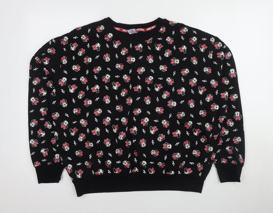 Womens UK Size L Disney Black Pullover Sweatshirt
