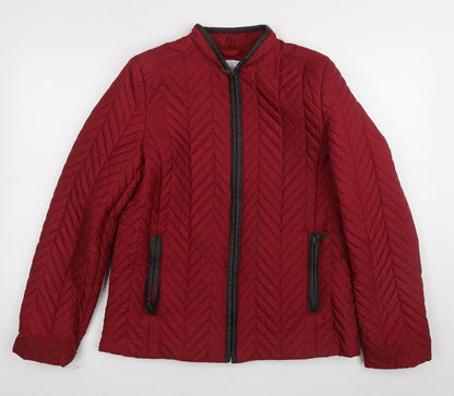 Charter Club Women's Red Quilted Jacket M Casual