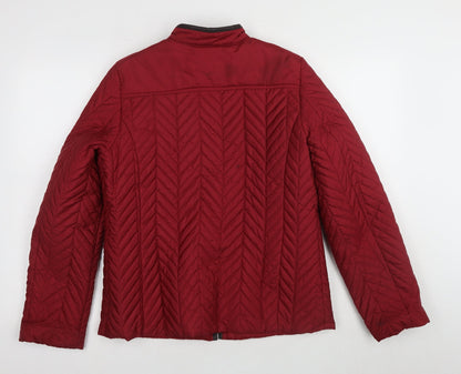 Charter Club Women's Red Quilted Jacket M Casual