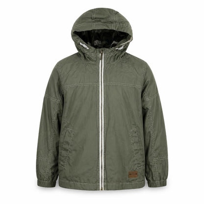 Front view of Next boys’ green cotton parka jacket, 7 years, hooded