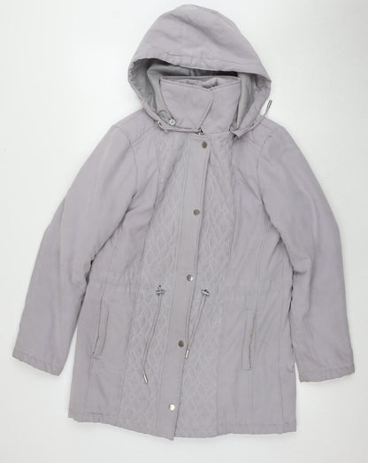 Womens UK Size 10 Bonmarché Grey Parka Coat
