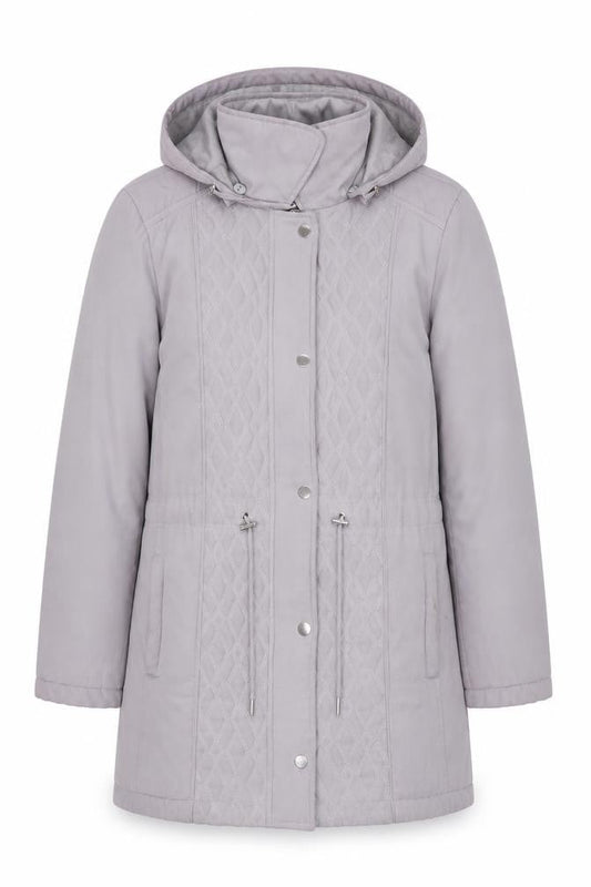 Womens UK Size 10 Bonmarché Grey Parka Coat