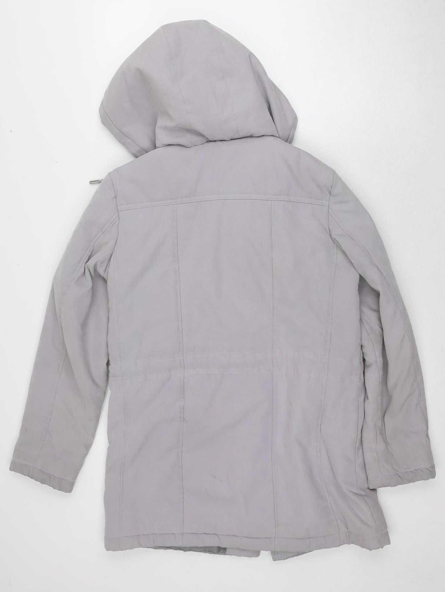 Womens UK Size 10 Bonmarché Grey Parka Coat