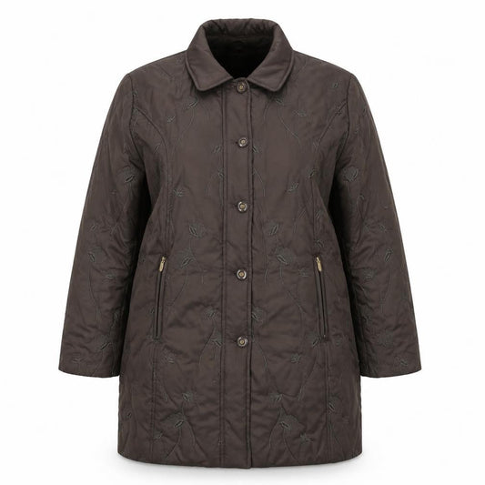 Womens UK Size 14 Vintage Brown Basic Jacket