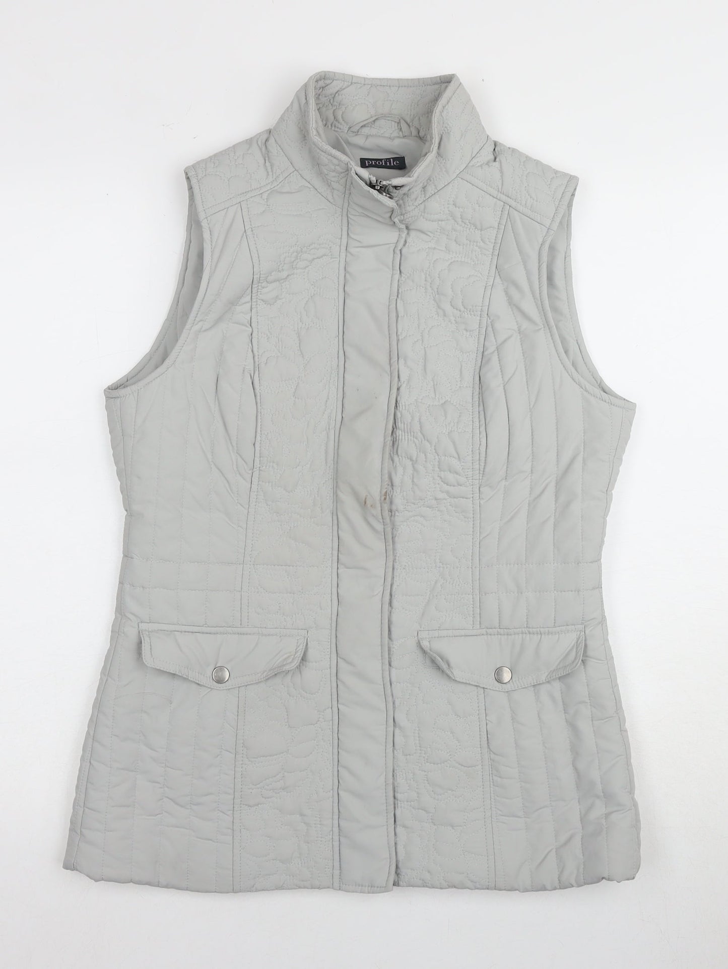 Womens UK Size 10 BHS Grey Gilet