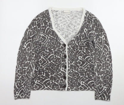 Womens UK Size 8 Minuet Grey Cardigan Jumper