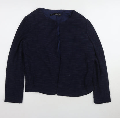 Womens UK Size L Mango Blue Cardigan Jumper