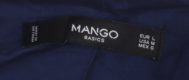 Womens UK Size L Mango Blue Cardigan Jumper