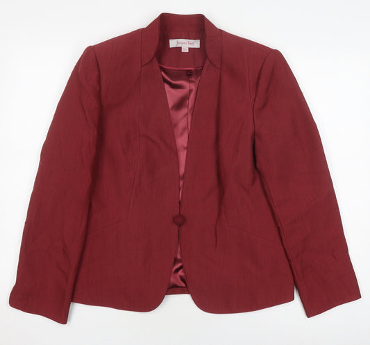 Jacques Vert Women's Red Blazer UK 14 Formal
