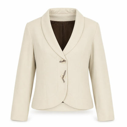 Womens UK Size 10 Minuet Regular Ivory Blazer