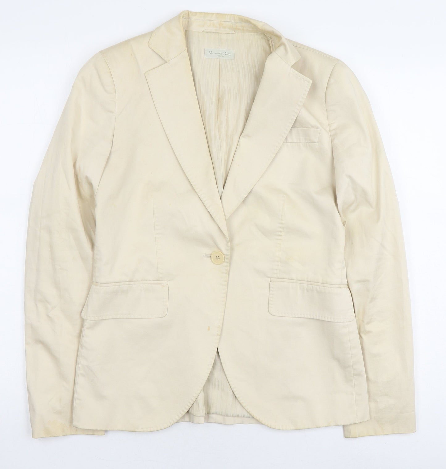 Massimo Dutti Women's Beige Blazer Size 12
