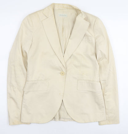 Massimo Dutti Women's Beige Blazer Size 12