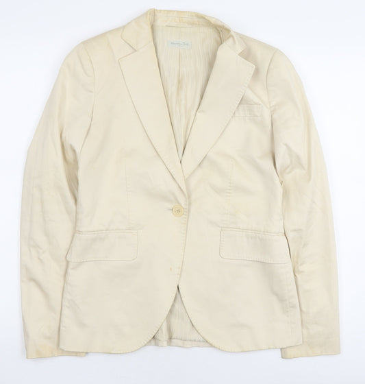 Massimo Dutti Women's Beige Blazer Size 12