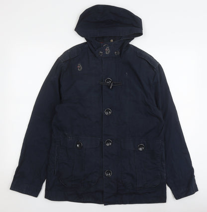 Mens UK Size S Luke Blue Hooded