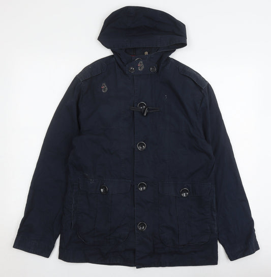 Mens UK Size S Luke Blue Hooded