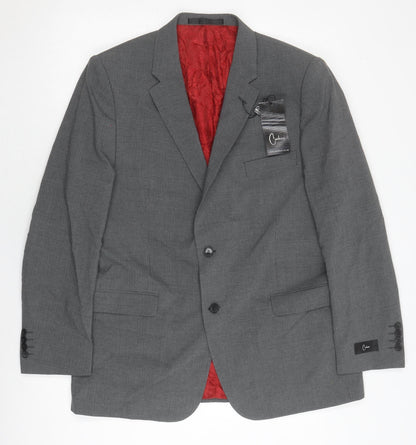 Mens UK Size 44 Carducci Regular Grey Suit Jacket