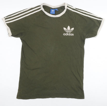 Mens UK Size M adidas Green  T-Shirt