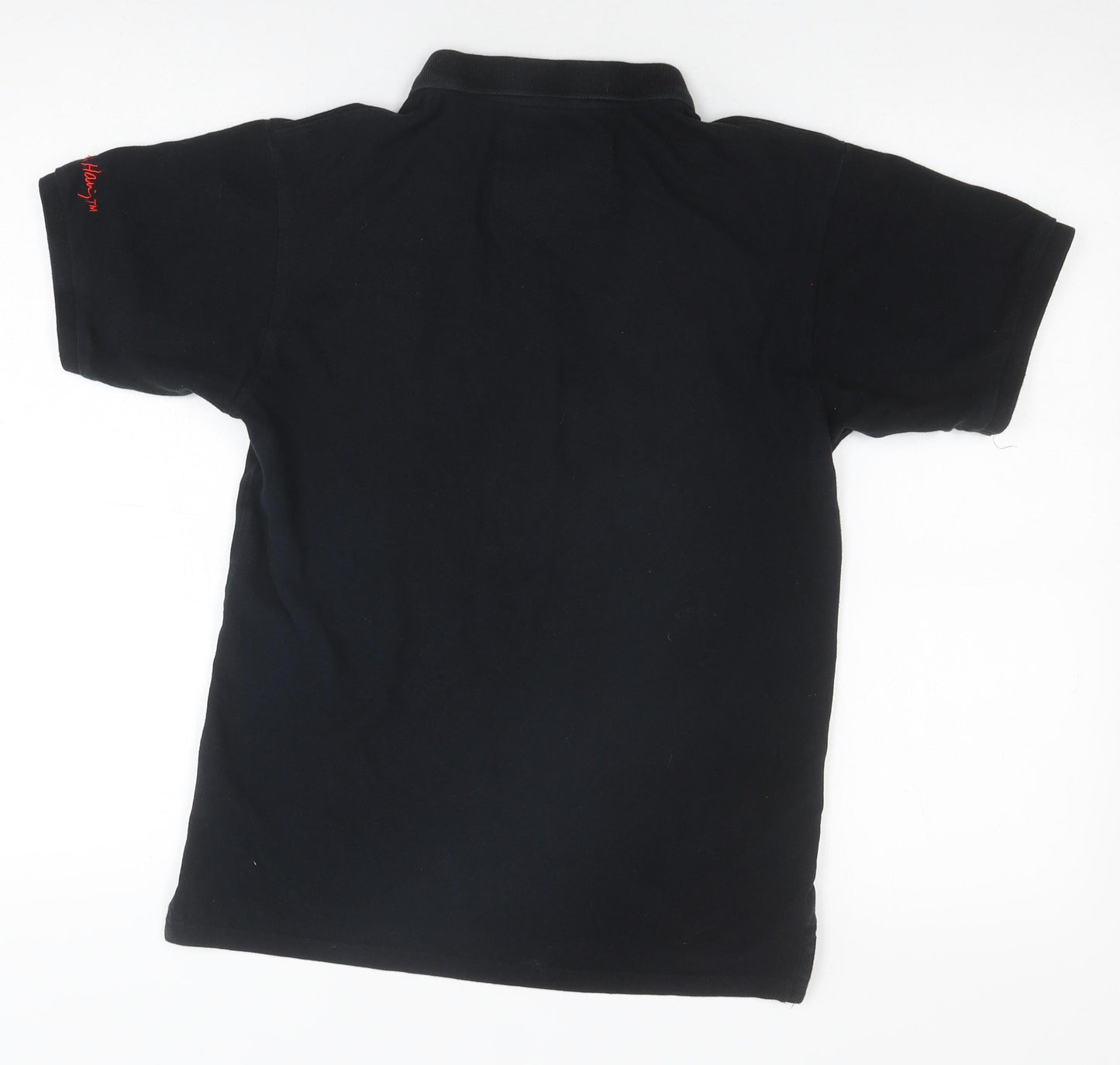 Reason Men's Black Graphic Polo Shirt S - Art Embroidery