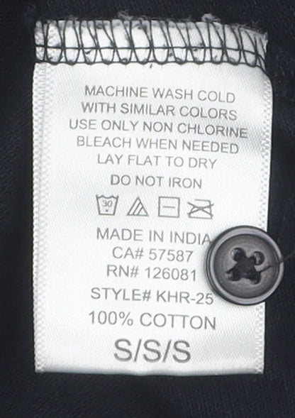 Reason Men's Black Graphic Polo Shirt S - Art Embroidery