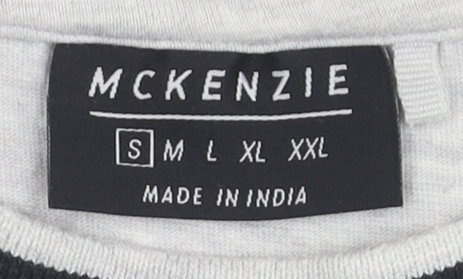McKenzie Men's Grey Crew Neck T-Shirt S