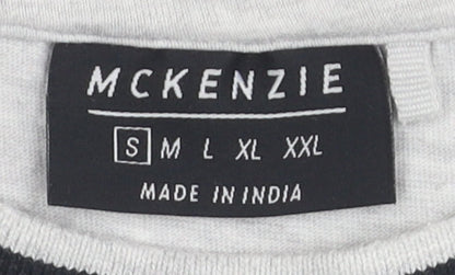 McKenzie Men's Grey Crew Neck T-Shirt S
