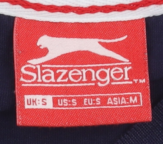 Slazenger Men's Blue V-Neck T-Shirt, Size S, Cotton